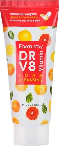Yuvinish uchun ko'pik FarmStay DR-V8 Vitaminli ko'pikni tozalash