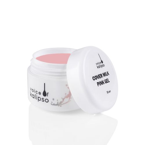 Сover Milk Pink Gel - Гель для наращивания ногтей Kalipso, молочный розовый, 15 мл