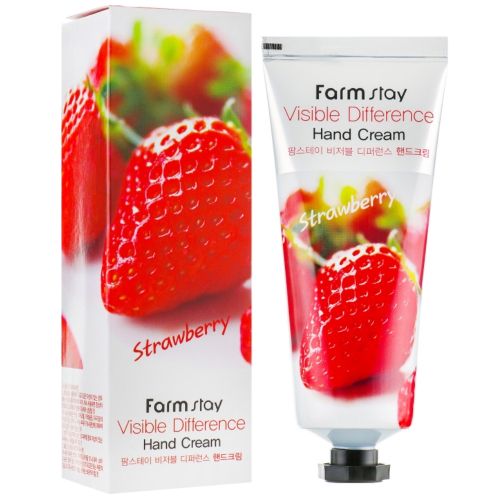 Крем для рук FarmStay Visible Difference Hand Cream Strawberry