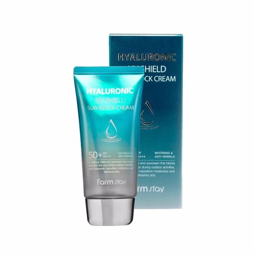 Quyoshdan himoya qiluvchi krem FarmStay Hyaluronic UV Shield Sun Block Cream 50+ spf pa+++