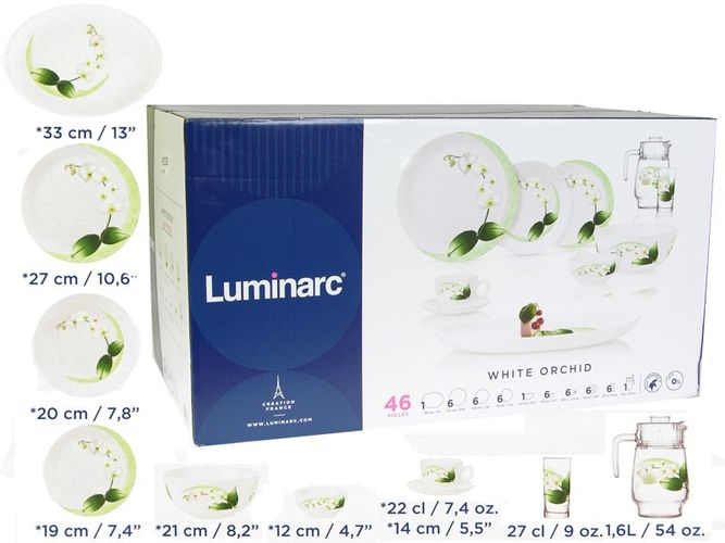 Oshxona servizi Luminarc Diwali White Orchid (P7270), купить недорого