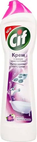 Чистящий крем Cif Aroma. Лиловая свежесть нежный жасмин и фиалка