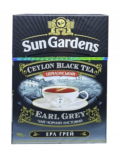 Bergamot va apelsin bo'laklari bilan qora choy Sun Gardens Earl Grey Sun Gardens