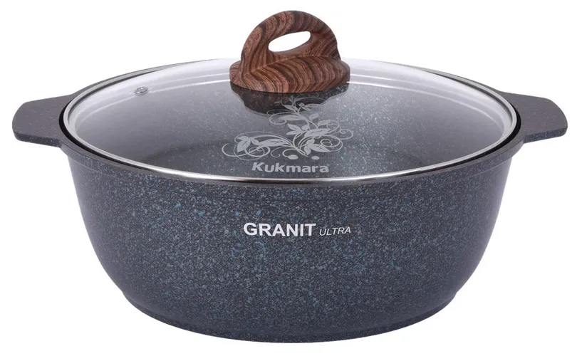 Kostryulkalar-mangal Kukmara shisha qopqoq bilan, AP liniyasi "Granit Ultra" zhgg41a