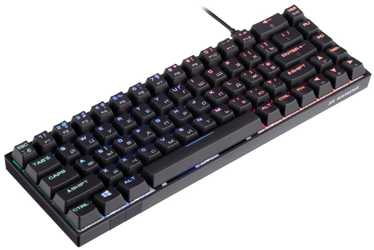 Клавиатура игровая 2E Gaming KG370 RGB Gateron Red Switch Black (2E-KG370UBK-RD), в Узбекистане