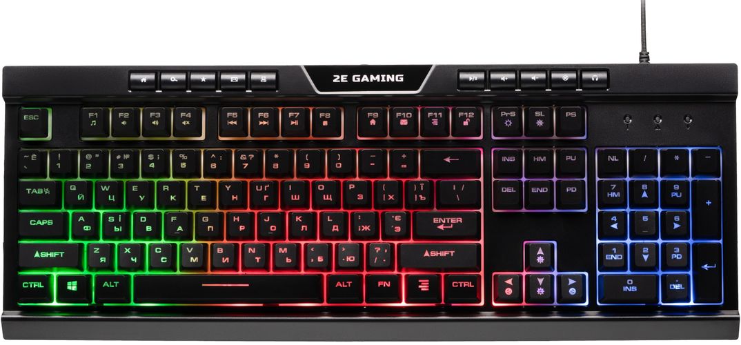 O'yin klaviaturasi 2E Gaming KG300 LED Black (2E-KG300UB)