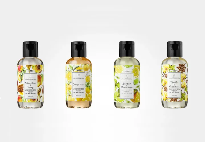 Miniatyurai 4x dush geli to'plami Face Revolution Mini Signature Blossom Body Cleanser Set