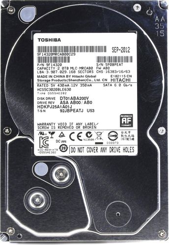 Жесткий диск для видеонаблюдения Toshiba - HDD - DT01ABA200V 2 TB