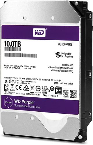 Жесткий диск для видеонаблюдения WD - Purple - WD100PURX-78 10 TB