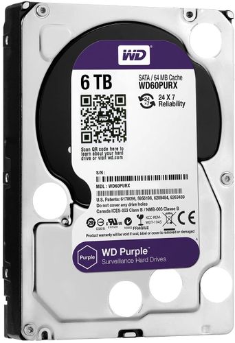 Жесткий диск для видеонаблюдения WD - Purple - WD60PURX-78 6 TB, купить недорого