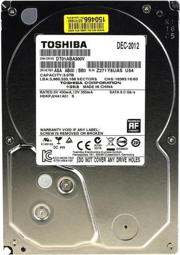 Toshiba Surveillance qattiq diski - HDD - DT01ABA300V