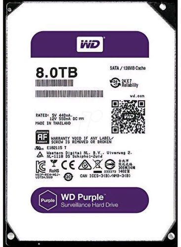 Жесткий диск для видеонаблюдения WD - Purple - WD80PURX-78 8 TB