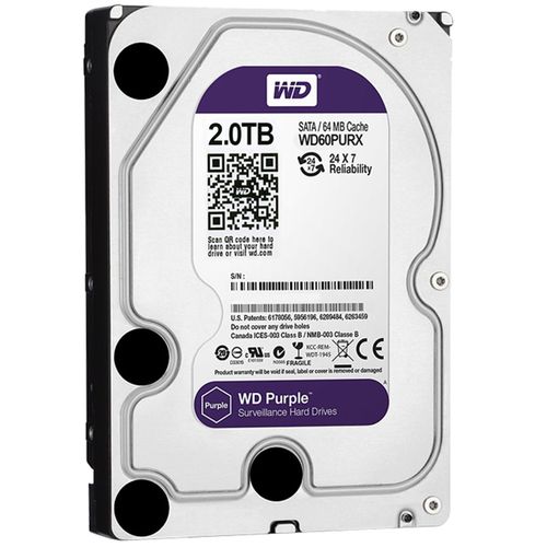 Жесткий диск для видеонаблюдения WD - Purple - WD20PURX-78 2 TB, купить недорого