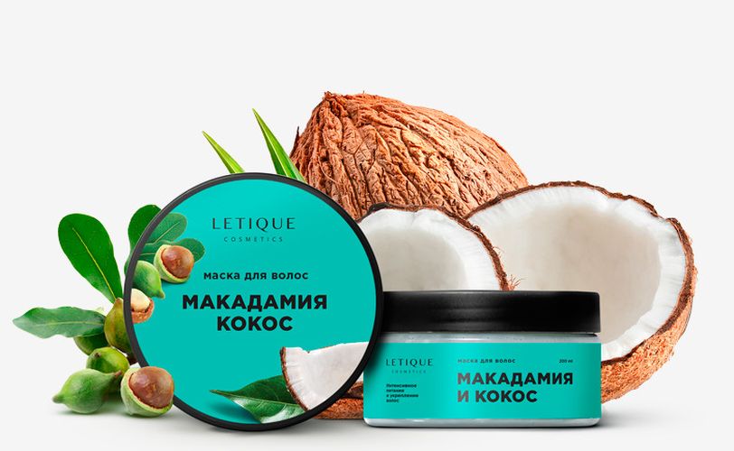 Letique Cosmetics soch maskasi makadamiya-kokos