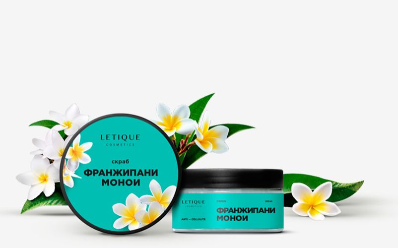 Скраб для тела Letique Cosmetics Франжипани-монои, 250 мл