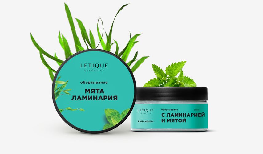 Sovuq tana o'rami Letique Cosmetics Laminaria-mint, 200 ml