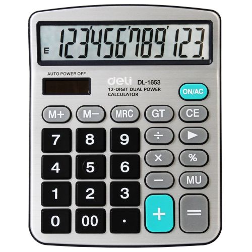 Калькулятор 12 разрядный Deli 1653
