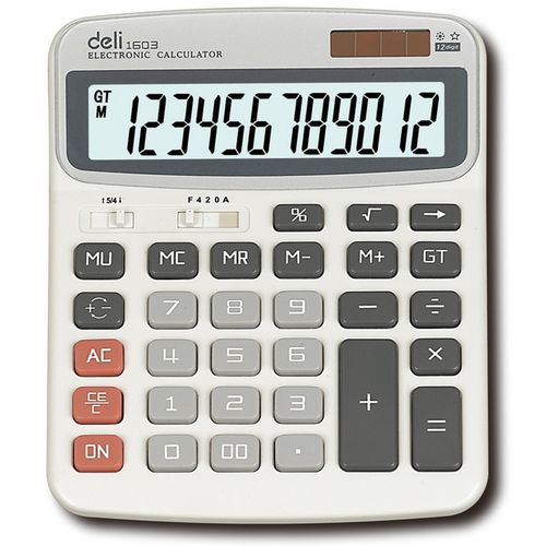 Калькулятор 12 разрядный Deli 1603