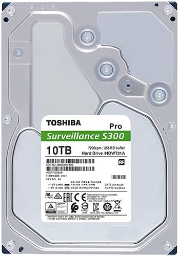 Qattiq disk HDD 10TB Toshiba Surveillance S300  7200Rpm 256MB buffer Original oem