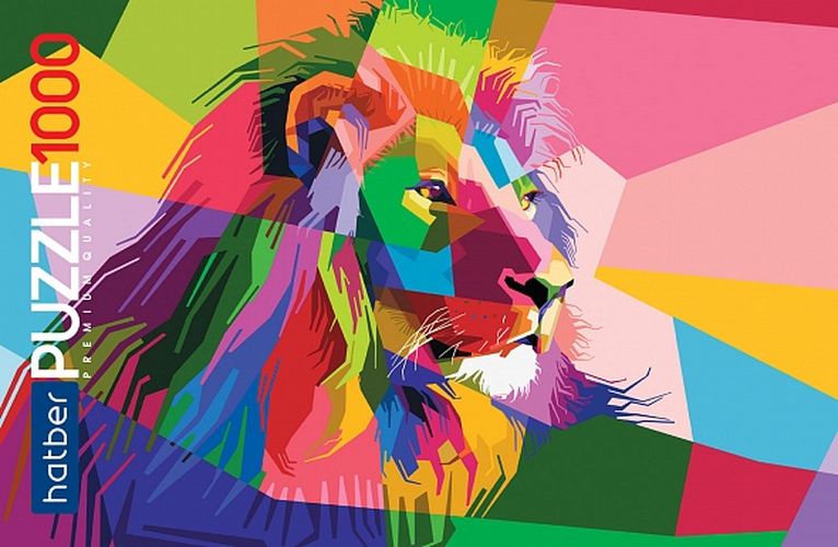 Premium PUZZL-O'YINI 1000 "ART Lion"