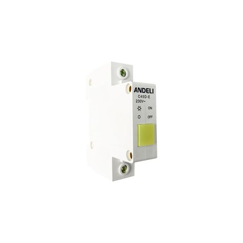  Andeli на DIN C45D AC220V Signal lampalari, Yellow