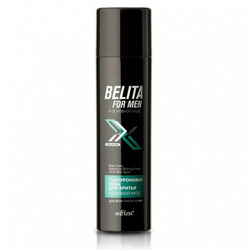 Пена для бритья BELITA FOR MEN для всех типов кожи Основной уход Гиалуроновый
