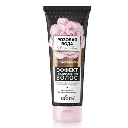 Sochlar uchun niqob-glaze BIELITA ROSE WATER Sochni sirlash effekti 2 daqiqa