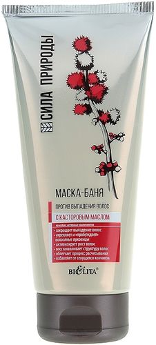 Маска-баня BIELITA BITЭКС СИЛА ПРИРОДЫ с касторовым маслом против выпадения волос