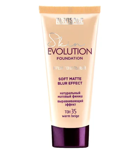Tonal krem LUXVISAGE Skin EVOLUTION soft matte blur effect, 35 Warm beige