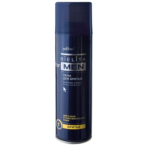 Пена для бритья BIELITA FOR MEN для сухой и чувствительной кожи