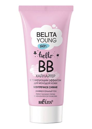 Yosh teri uchun BB-Highlayter BELITA YOUNG SKIN rangli effektli, benuqson porlash