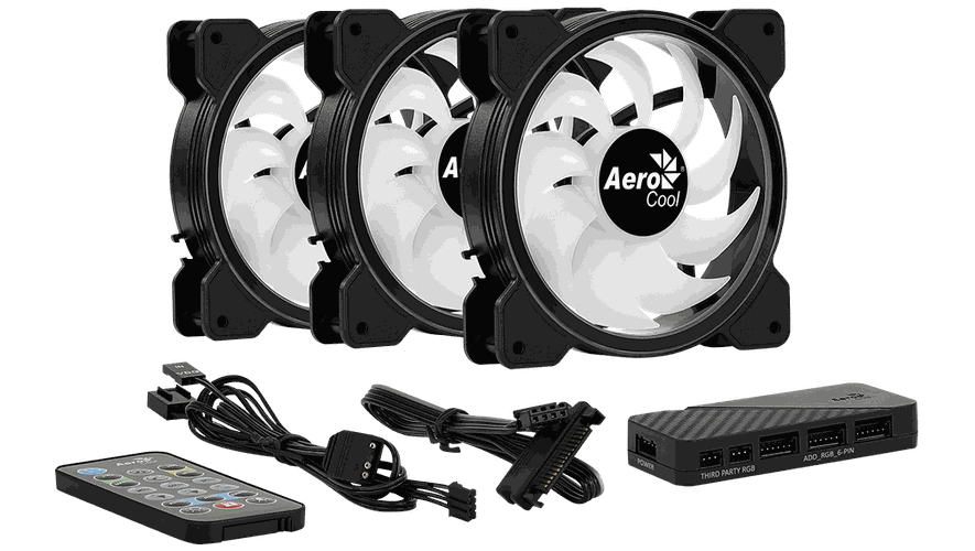 Korpusli ventilyator AeroCool Pc Fan Saturn 12 Pro (to'plam), купить недорого