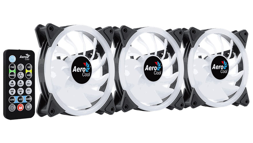 Корпусный вентилятор AeroCool Pc Fan Duo 12 Pro (Комплект), фото