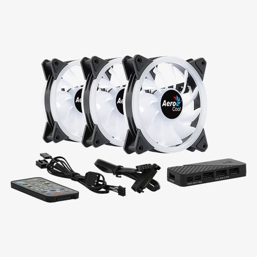 Корпусный вентилятор AeroCool Pc Fan Duo 12 Pro (Комплект), купить недорого