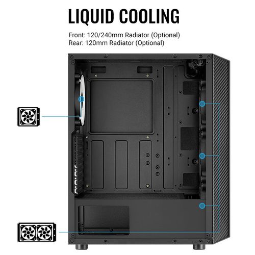 Компьютерный корпус AeroCool Hive-G-BK-v3 FRGB, в Узбекистане