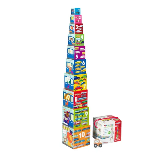 Степ Пазл / Развивающая игра "Машинки. Пирамидка. 10 кубиков" (IQ step) / Step Puzzle, купить недорого