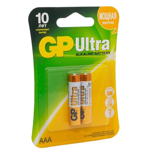 Батарейка GP ULTRA 24AU LR03 1.5V AAA, 2шт