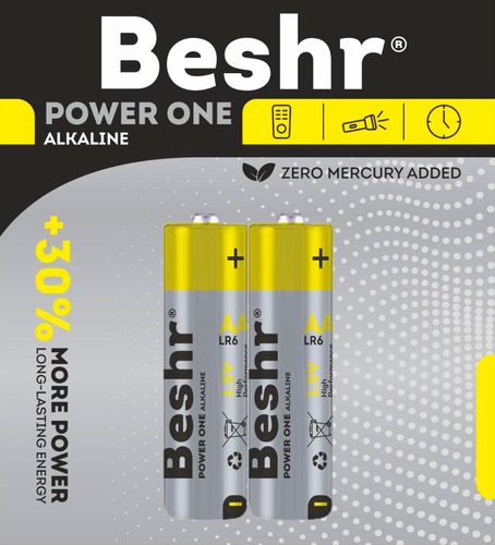 Батарейка BESHR POWER ONE AA 1.5V LR6, 2шт