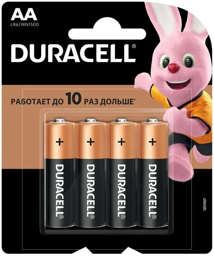 Батарейка DURACELL 1.5V AA LR6 MN1500, 4шт, купить недорого