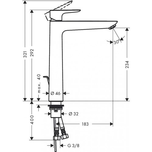 Rakovina krani hansgrohe Talis E 71716140, купить недорого