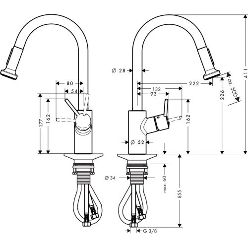 Hansgrohe oshxona krani Talis S2 Variarc 14877000, sotib olish