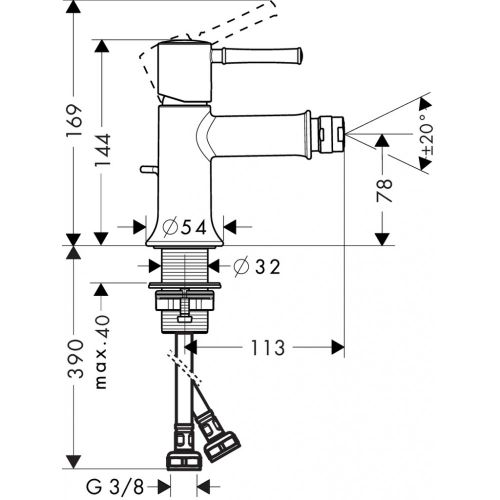 Bide krani hansgrohe Talis Classic 14120000, купить недорого