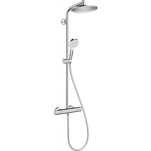 Hansgrohe Crometta S 240 1jet Showerpipe EcoSmart 27268000 termostat bilan yashirin dush tizimi