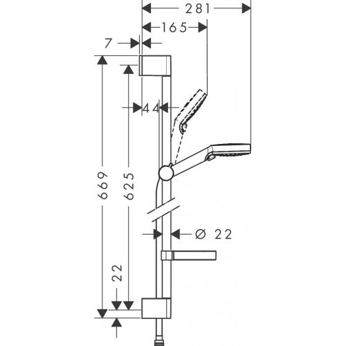 Душевой набор hansgrohe Crometta Vario и мыльницей Casetta 65 26553400, в Узбекистане