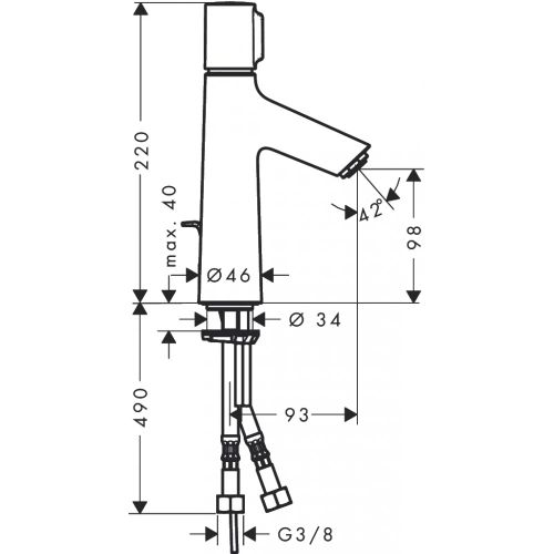 Смеситель hansgrohe Talis Select S для раковины 72042000, фото