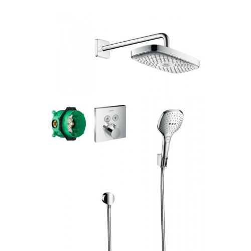 Hansgrohe ShowerSelect 27296000 termostat bilan yashirin dush tizimi 