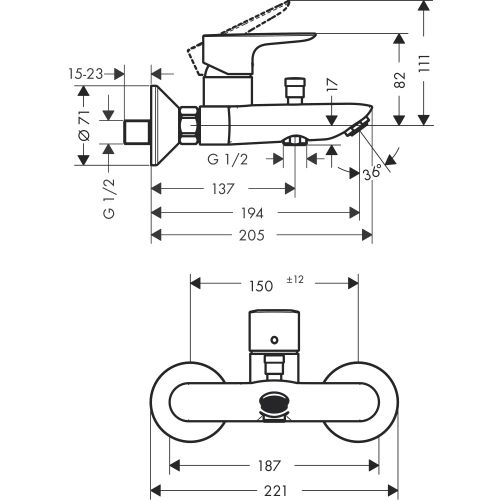 hansgrohe Talis E hammom krani ВМ 71740670, купить недорого