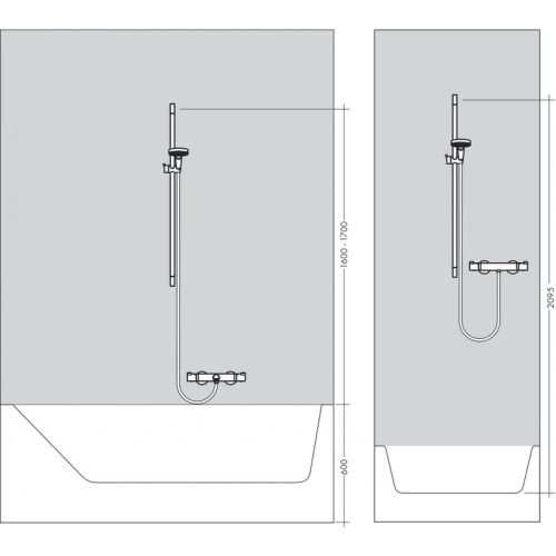 Dush to'plami hansgrohe Croma Select S 1jet 65 sm shtanga bilan 26564400, купить недорого