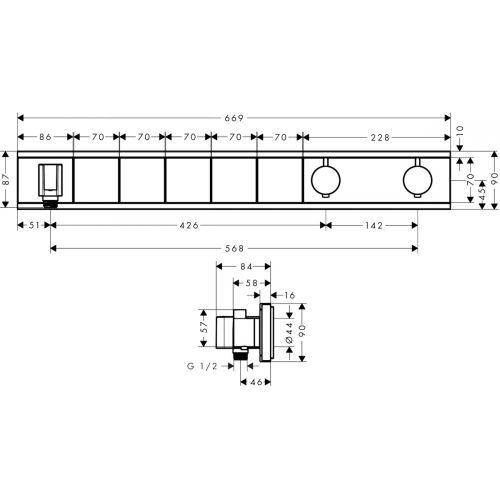 5 iste'molchi uchun termostat hansgrohe RainSelect 15358600, купить недорого