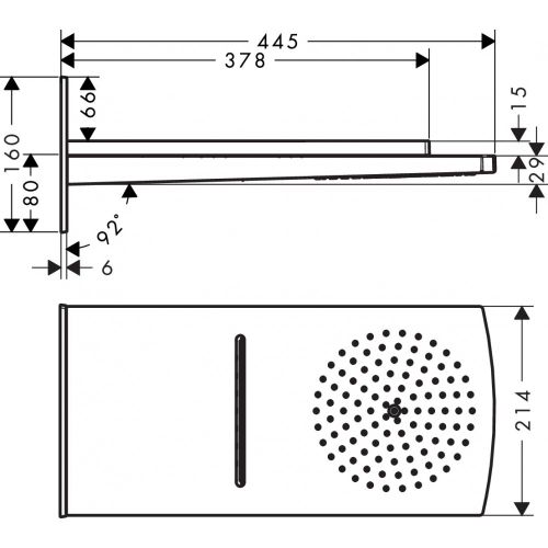 Ustki dush hansgrohe Raindance Rainfall 180 AIR 2jet 28433000, в Узбекистане